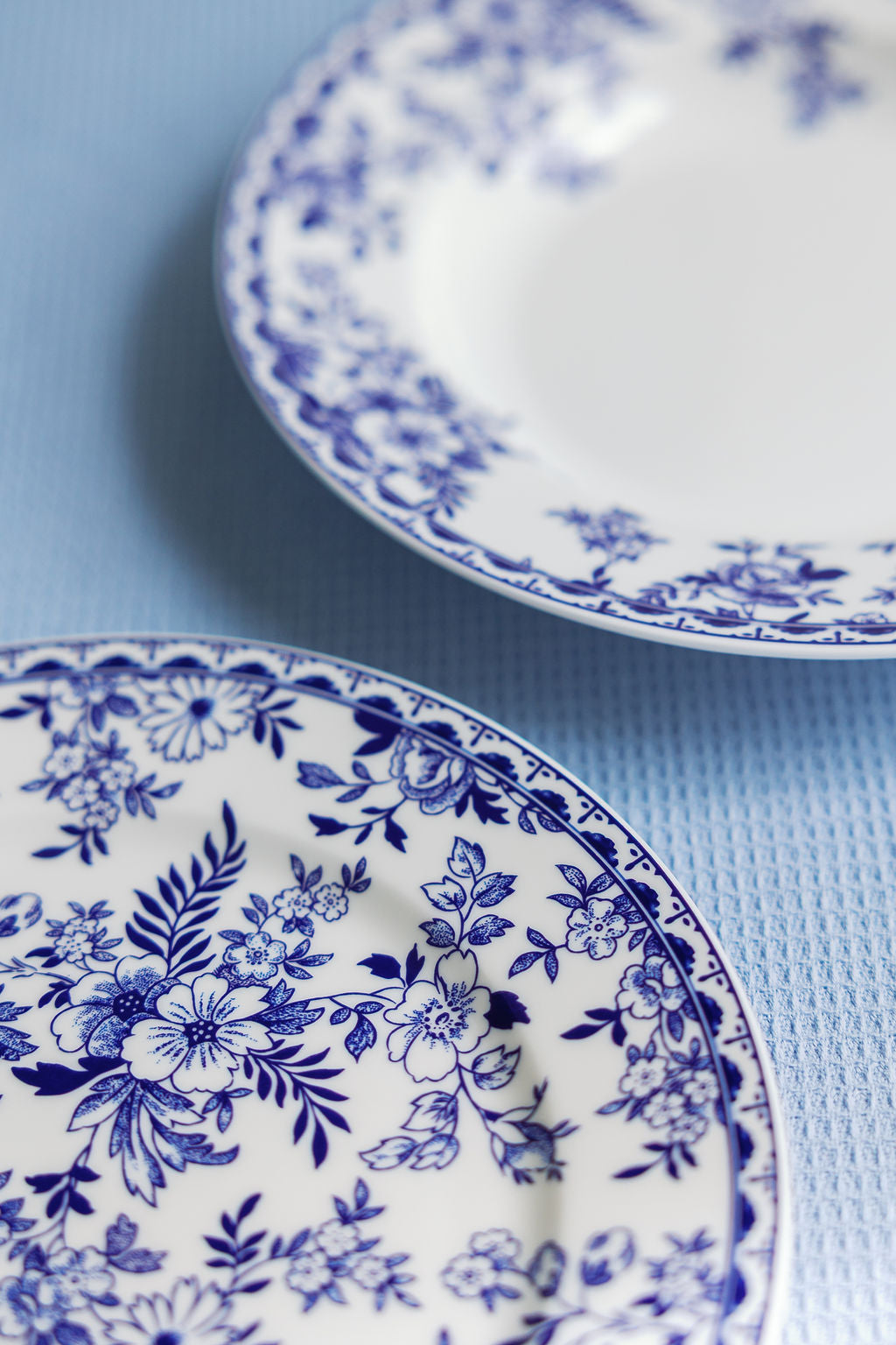 Mraynes Indigo Wildflower Botanical Dinner Plates (Set of 4)